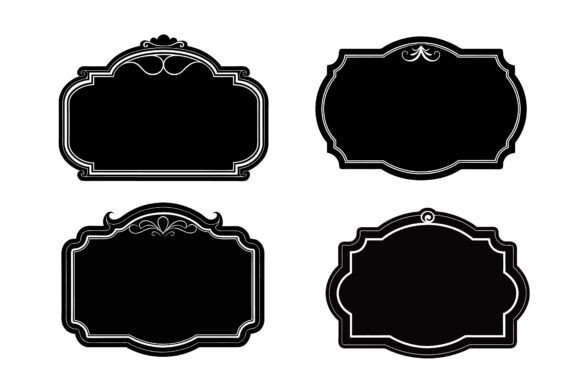 Chalkboard Silhouette Vector Bundle Graphics for Print Materials Mockups