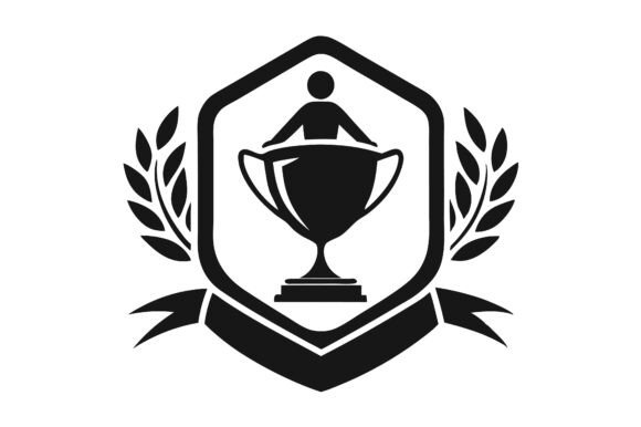 Educational Trophy Logo Silhouette Graphics
