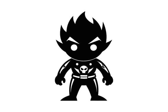 Gaming Hero Silhouette Graphics for Print Materials Mockups