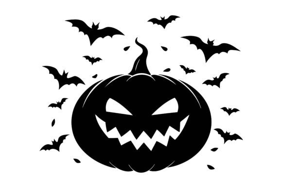 Halloween Bats Silhouette Vector Design for Local Branding