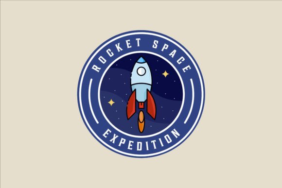 Rocket Space Ship Logo Graphics for Local Business Branding