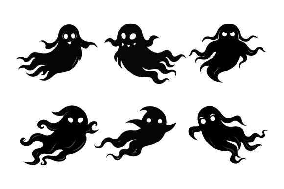 Spooky Ghost Silhouette Vector Bundle