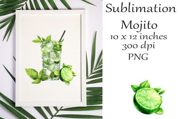Sublimation Mojito Lime Mint Graphics for Local Branding