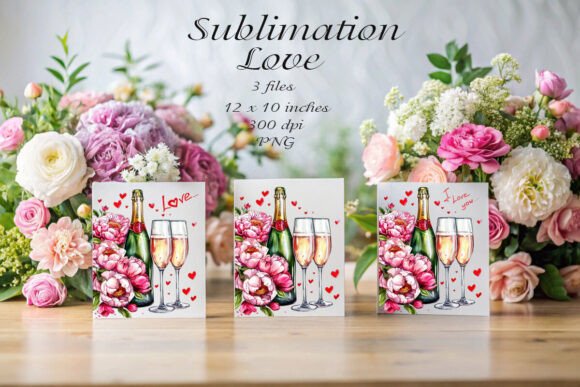 Sublimation Watercolor Love Graphics for Editorial and Web Use