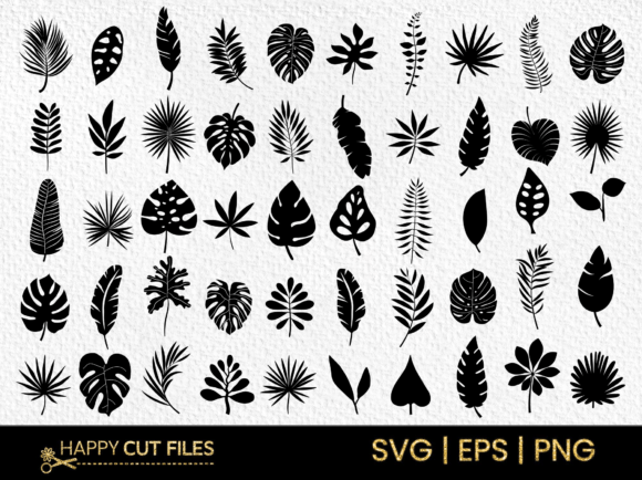 Tropical Leaf Graphics for Vibrant Branding