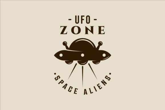 Ufo Space Ship Logo Vintage Vector Graphics