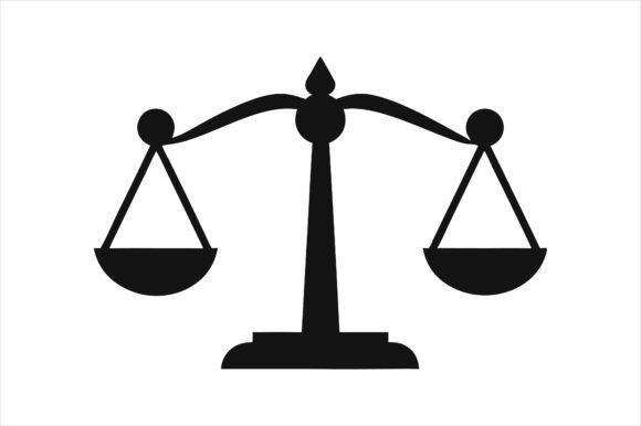 Weight Scale Silhouette Icon Vector Graphics for Print Materials Mockups
